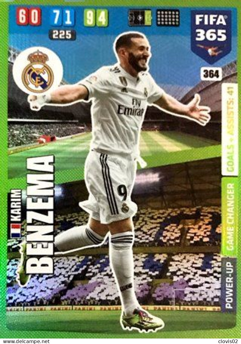 364 Karim Benzema - Real Madrid CF - Carte Panini FIFA 365 2020 Adrenalyn XL Trading Cards - Trading Cards