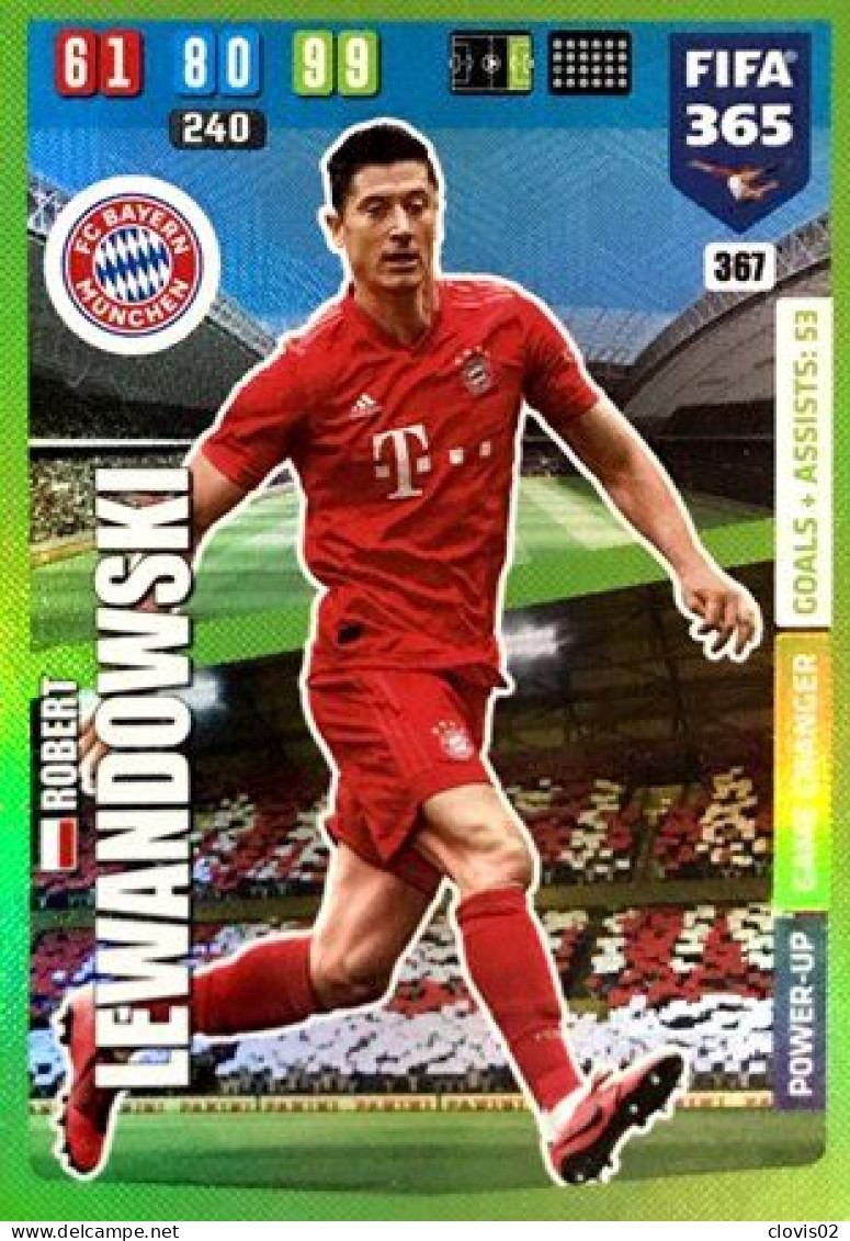 367 Robert Lewandowski - FC Bayern München - Carte Panini FIFA 365 2020 Adrenalyn XL Trading Cards - Trading Cards