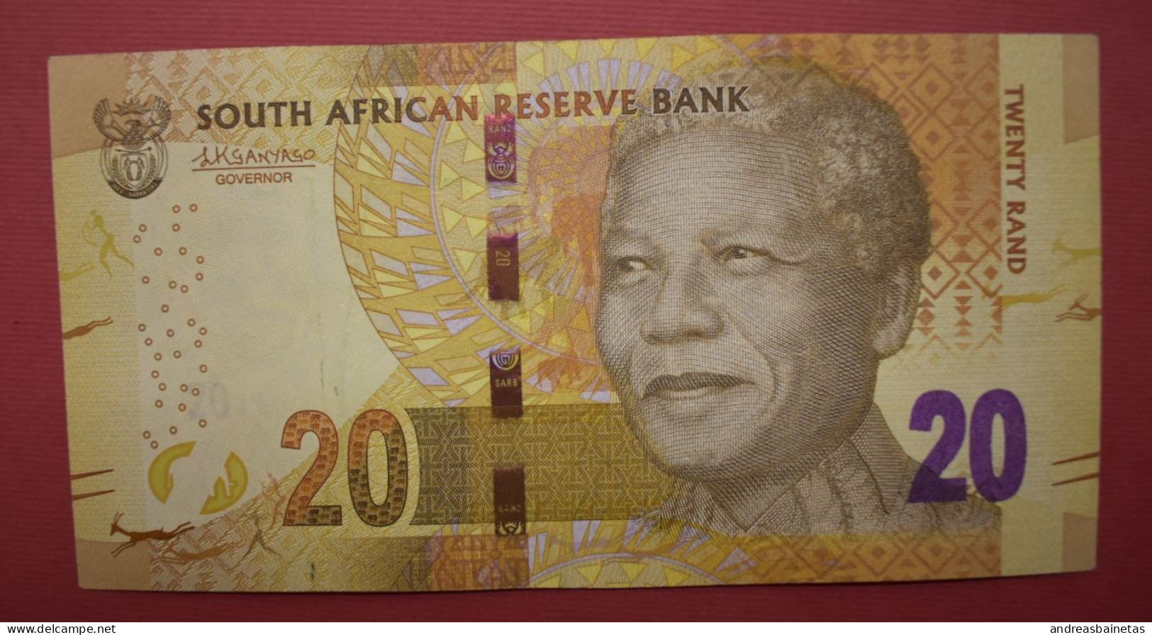 Banknotes  South Africa 20 Rand With Omron Rings 	P#139b, Signature L. Kganyago - Zuid-Afrika