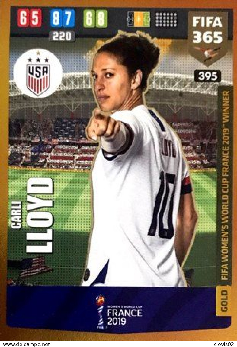 395 Carli Lloyd - United States - Carte Panini FIFA 365 2020 Adrenalyn XL Trading Cards - Trading Cards