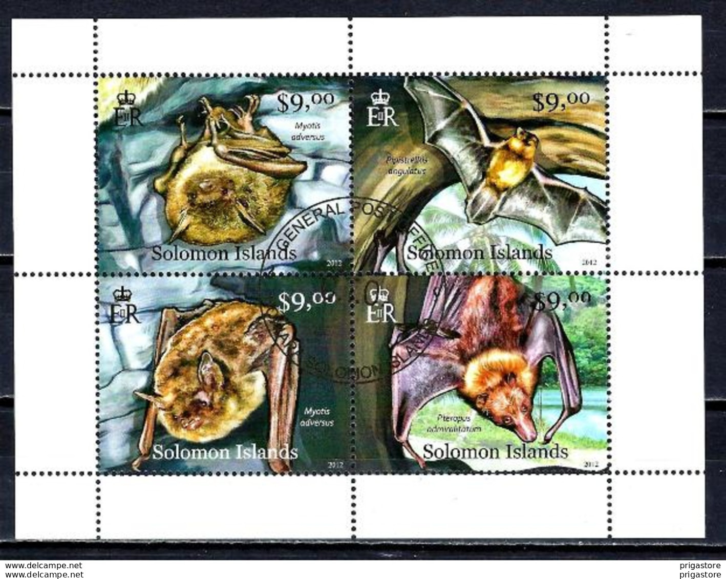 Animaux Chauves-souris Salomon 2012 (355) Yvert N° 1339 à 1342 Oblitérés Used - Pipistrelli