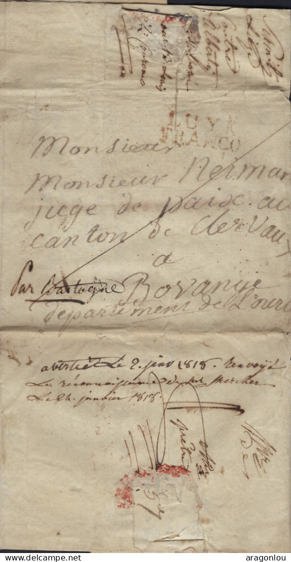 Luxembourg - Luxemburg -  Préphilatélie - Lettre 1829  Adressé Au Mr Neumann , Juge De Paix Au Canton De Clervaux - ...-1852 Vorphilatelie