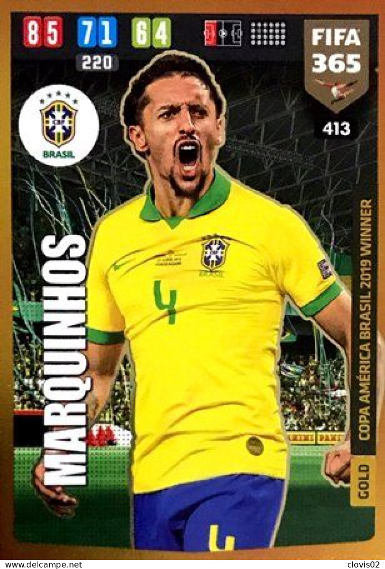 413 Marquinhos - Brazil - Carte Panini FIFA 365 2020 Adrenalyn XL Trading Cards - Trading Cards