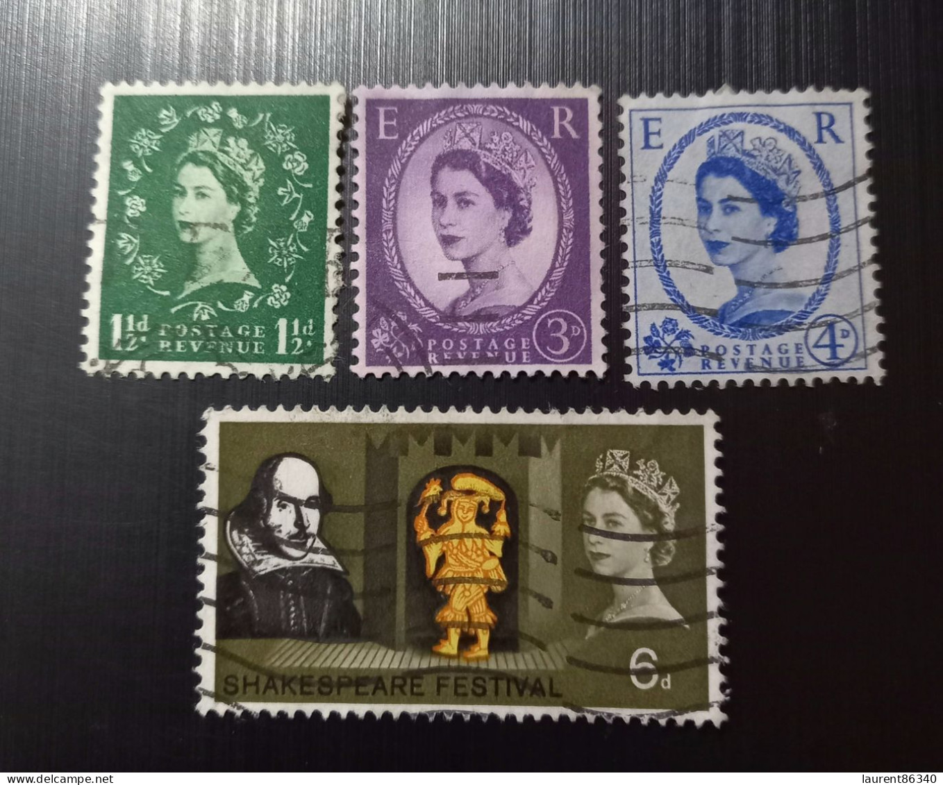Grande Bretagne 1954 Queen Elizabeth 1964 The 400th Anniversary Of The Birth Of William Shakespeare - Used Stamps