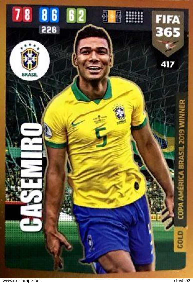 417 Casemiro - Brazil - Carte Panini FIFA 365 2020 Adrenalyn XL Trading Cards - Trading Cards