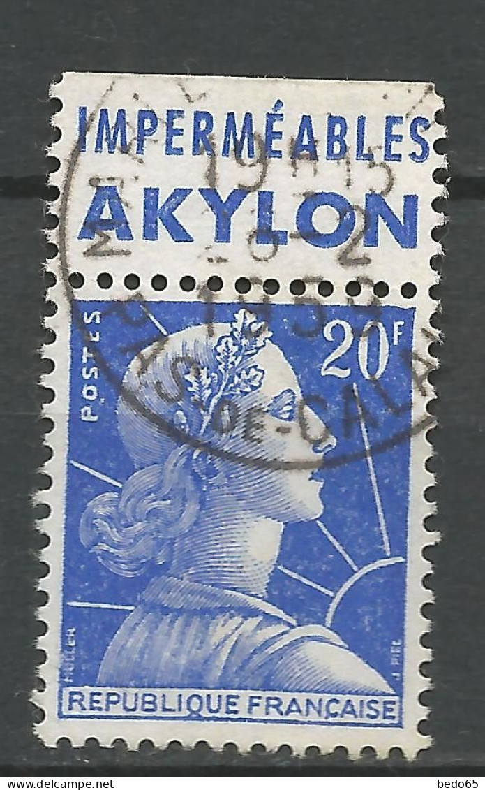 TYPE MARIANNE DE MULLER Type L N° 1011B PUB AKYLON OBL / Used - Used Stamps