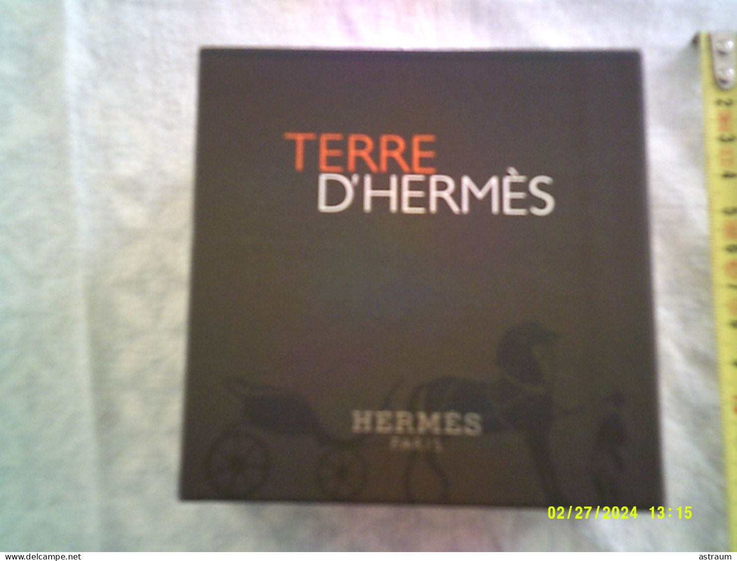 Coffret 2 Miniature Vaporisateur Parfum Hermes - EDT - Terre D'hermes Plein 12,5ml + Tube Emulsion Apres Rasage 15ml - Miniatures Men's Fragrances (in Box)