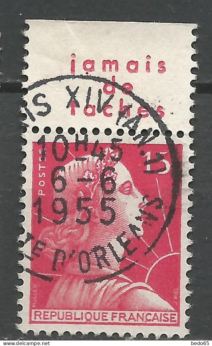 TYPE MARIANNE DE MULLER N° 1011 PUB POSTE OBL / Used - Usados