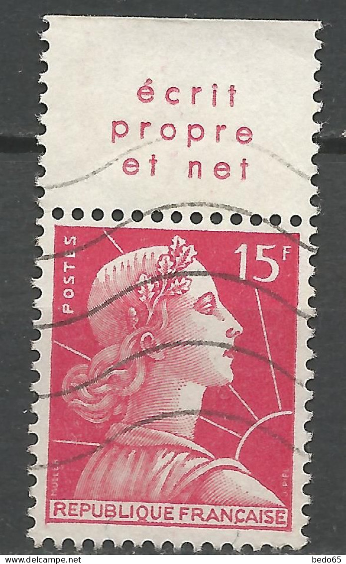 TYPE MARIANNE DE MULLER N° 1011 PUB POSTE OBL / Used - Oblitérés