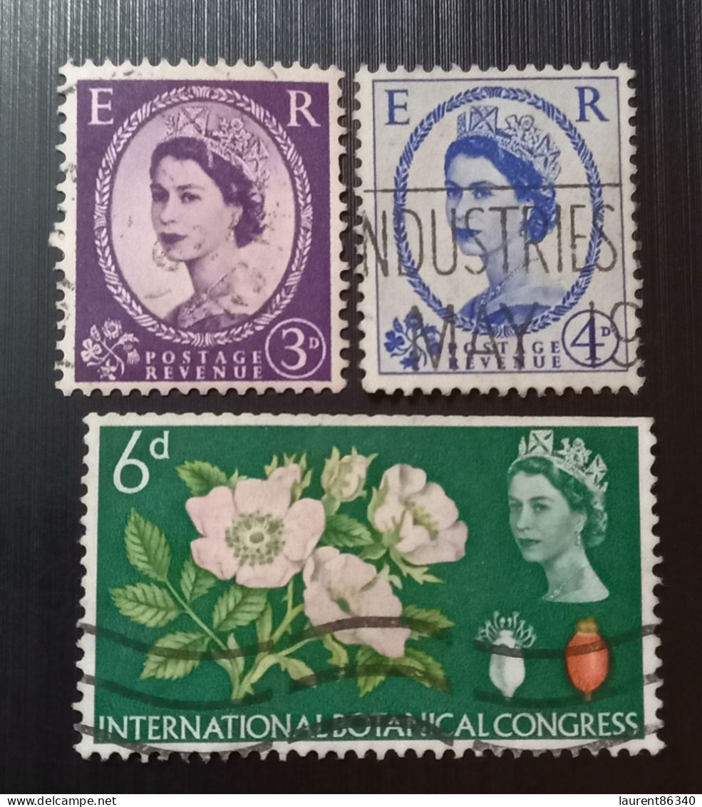 Grande Bretagne 1954 à 1967 Queen Elizabeth II & 1964 The 10th International Botanical Congress, Edinburgh - Flowers - Usati