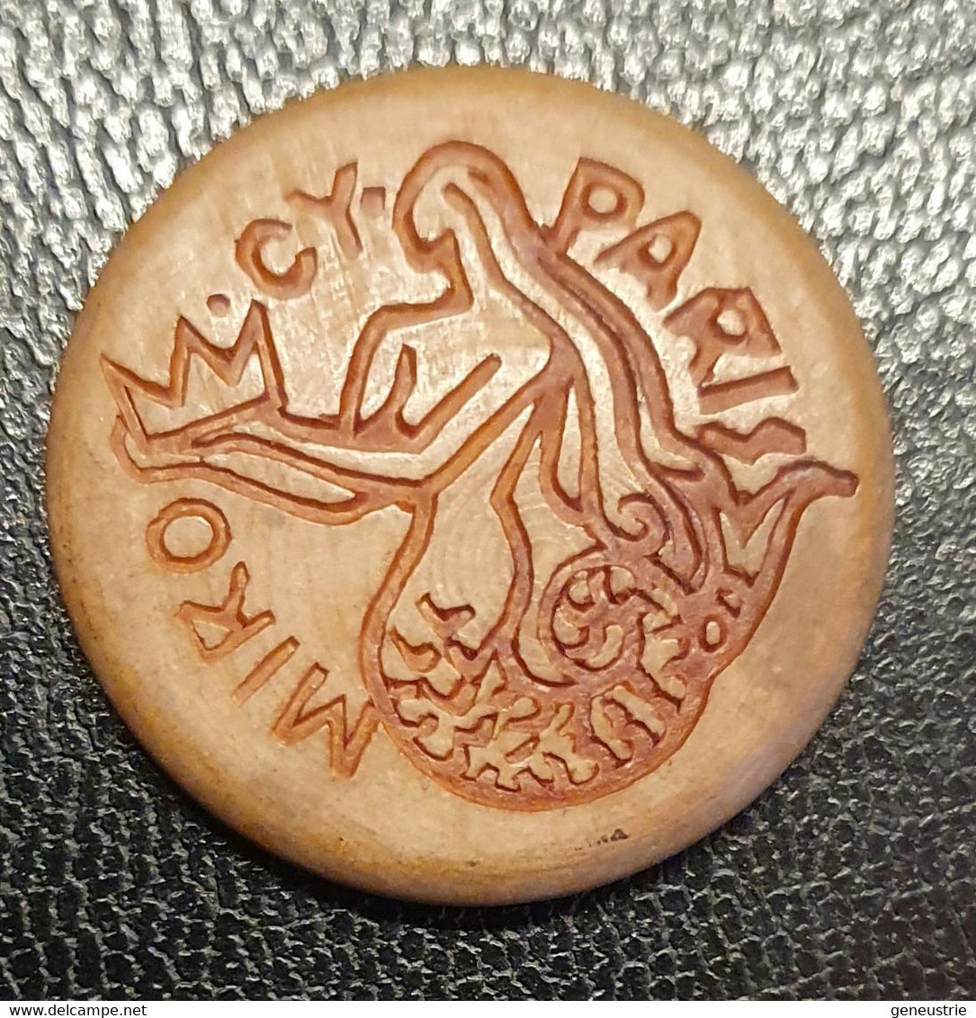 Jeton De Jeu En Bois "Miro - CY - Paris" Sirène - Monedas/ De Necesidad