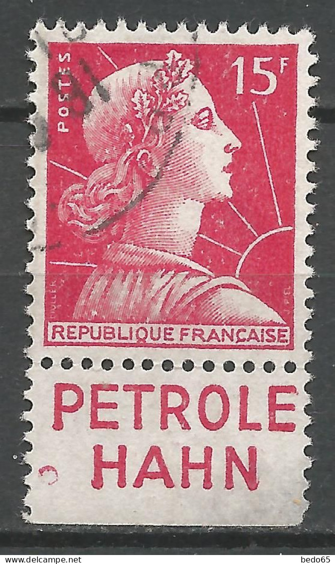 TYPE MARIANNE DE MULLER  N° 1011 PUB HAHN OBL / Used - Used Stamps