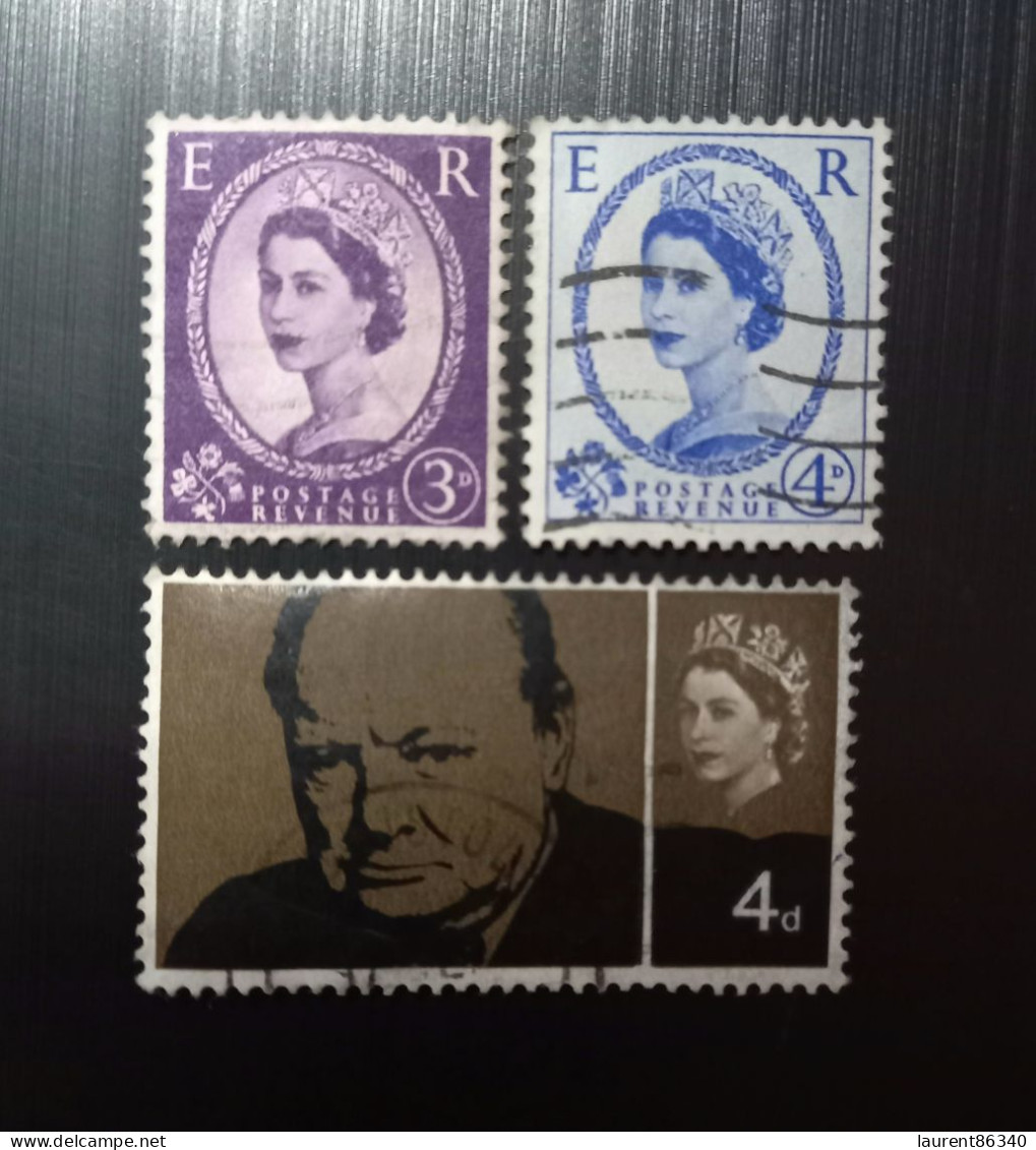 Grande Bretagne 1954 à 1967 Queen Elizabeth II & 1965 Sir Winston Spencer Churchill - Gebraucht