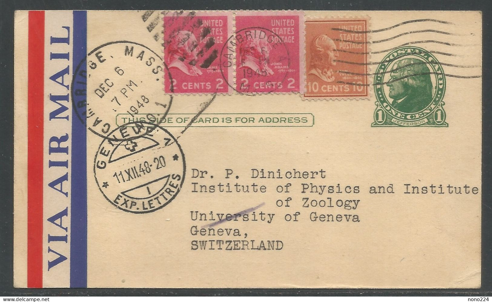 Entier De 1948 ( United States Postage ) - ...-1900