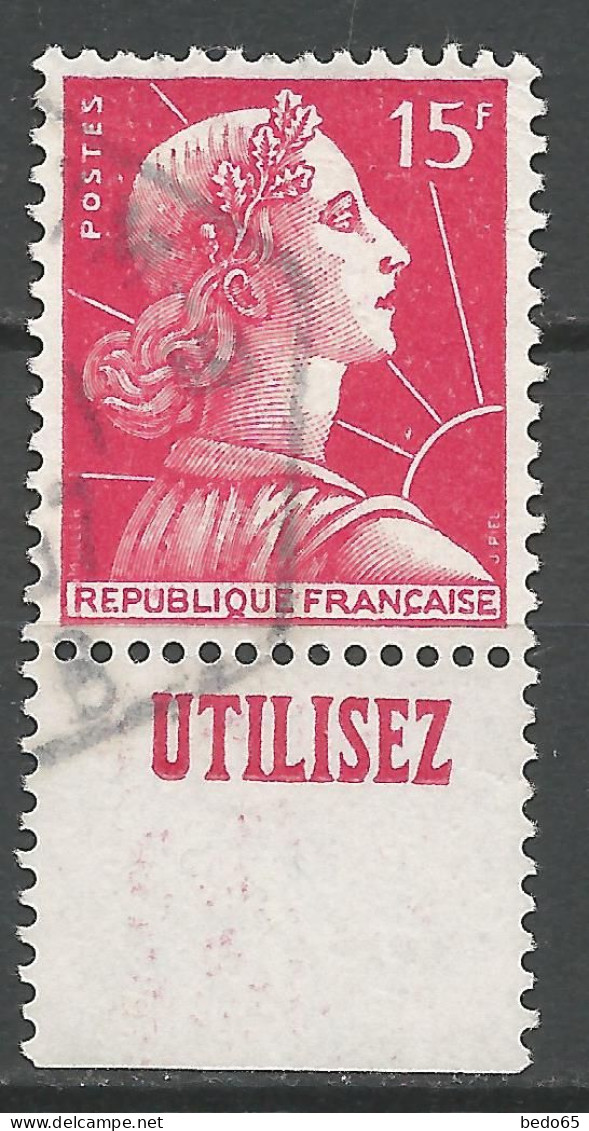 TYPE MARIANNE DE MULLER  N° 1011 PUB POSTE OBL / Used - Used Stamps