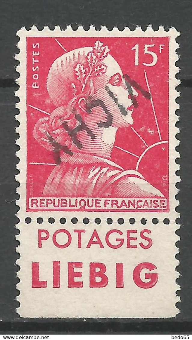 TYPE MARIANNE DE MULLER  N° 1011 PUB LIEBIG OBL / Used - Used Stamps