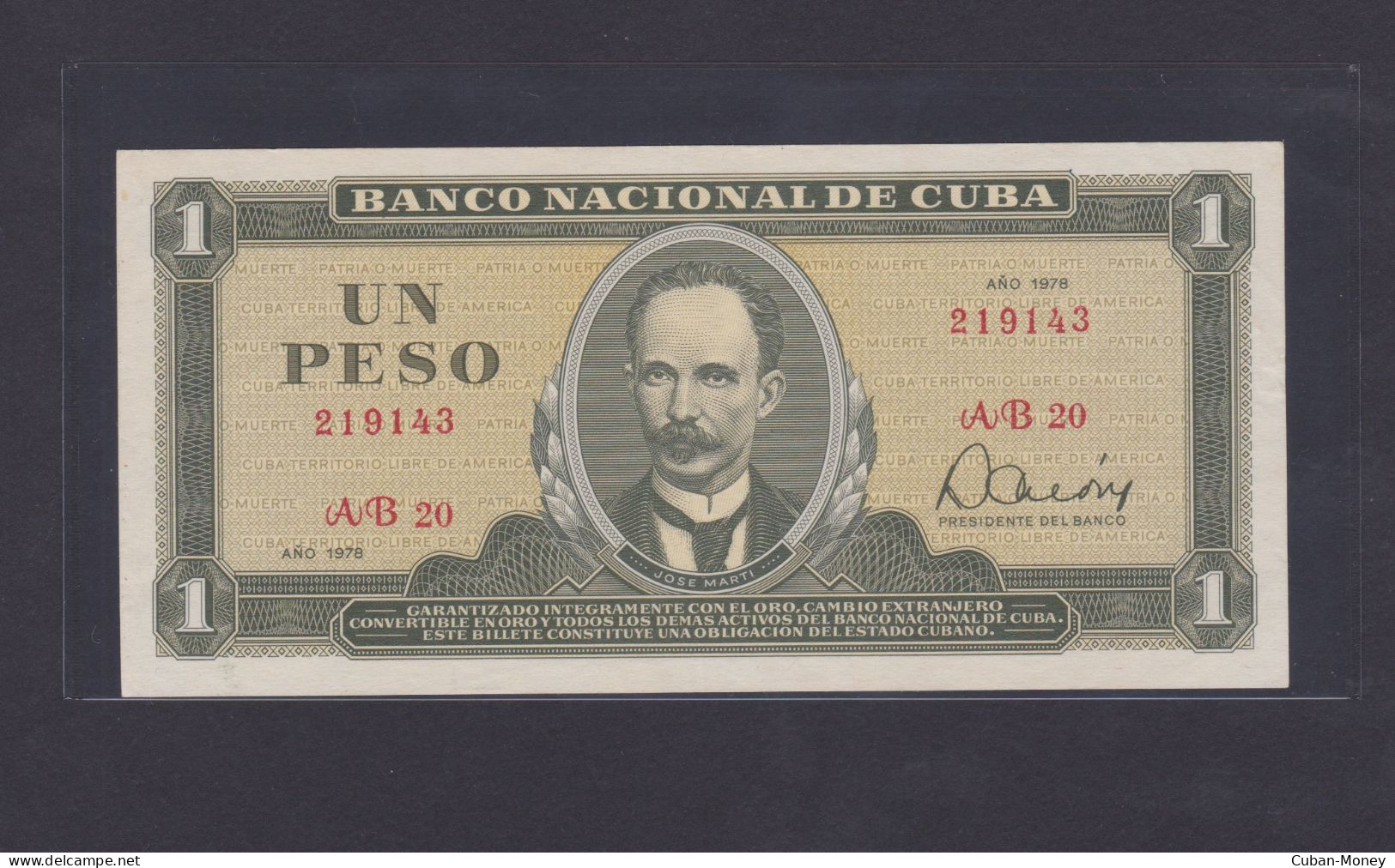 Cuba 1 Peso 1978 SC / UNC - Kuba