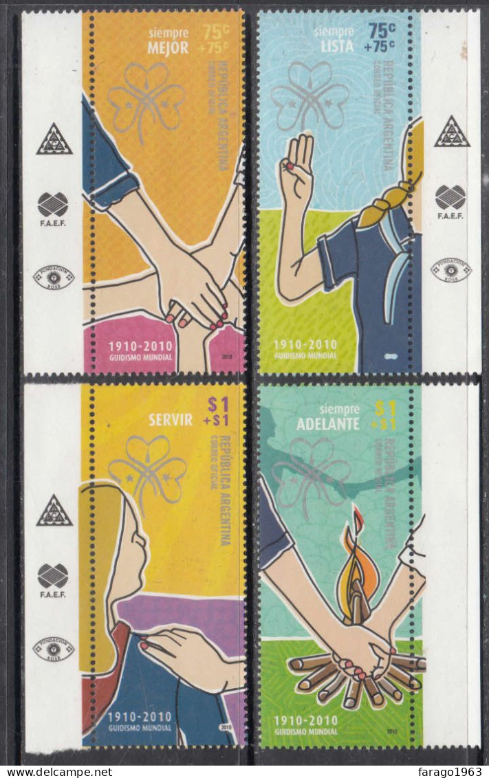 2010 Argentina Girl Guides Complete Set Of 4  MNH - Ongebruikt