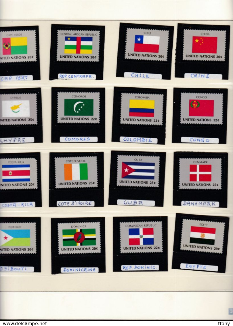 Un Lot De 160  Timbres Neufs  Drapeaux  Différents   Pays  United Nations  Nations Unis - Stamps