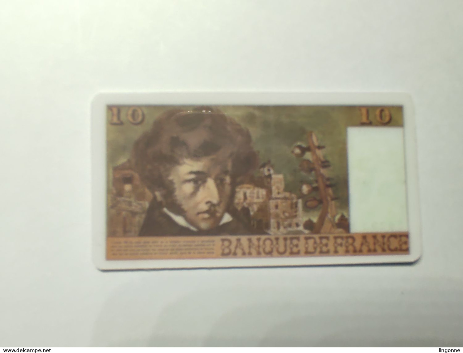 Billet De 10 Francs BERLIOZ En Plastique Pour Casino ? Dimension : 3,5 X 7 Cm Env - Fictifs & Spécimens