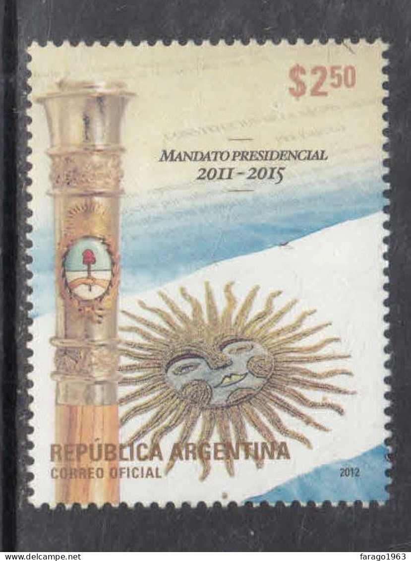 2012 Argentina President Staff & Flags Complete Set Of 1  MNH - Nuevos