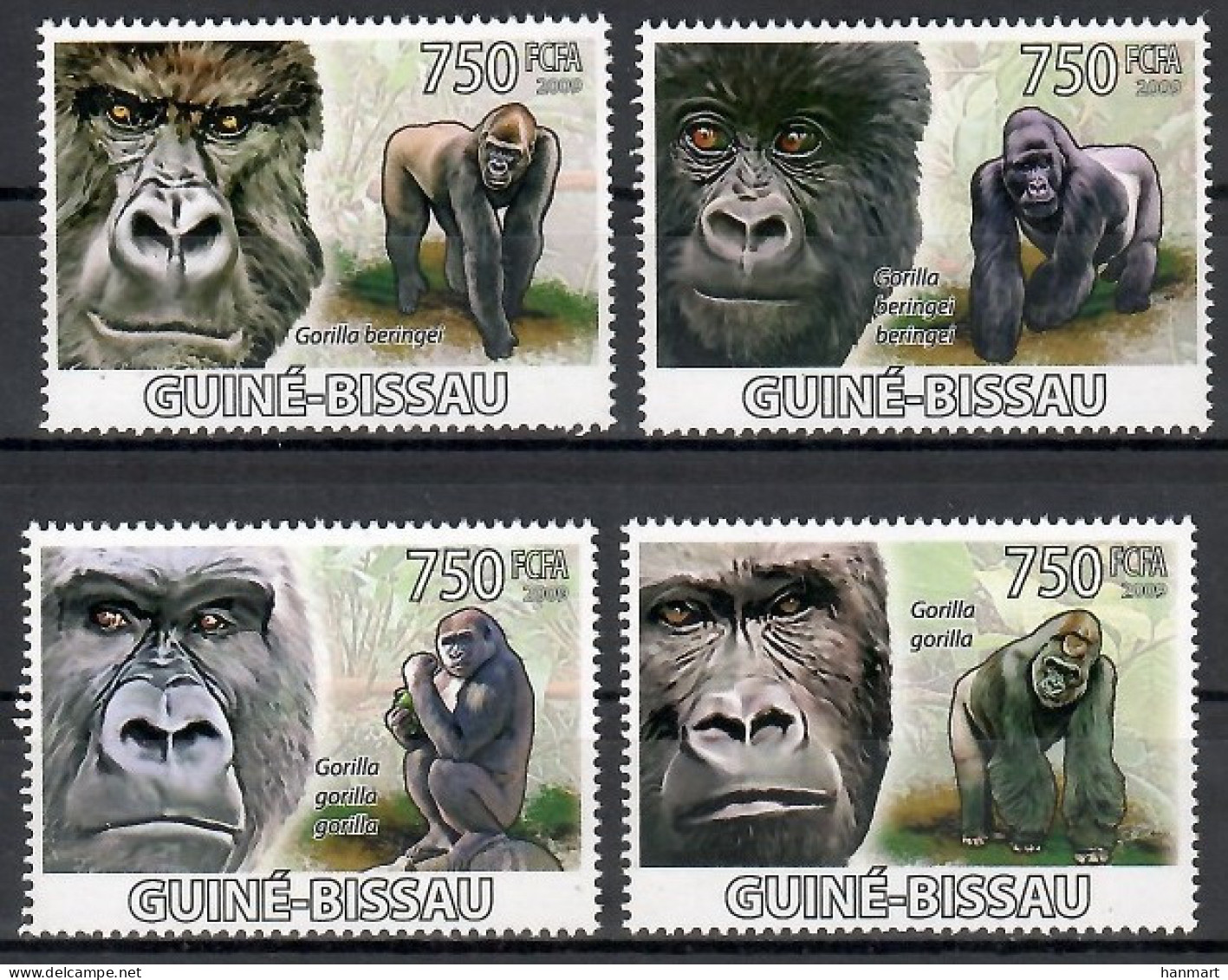 Guinea-Bissau 2009 Mi 4178-4181 MNH  (ZS5 GUB4178-4181) - Singes