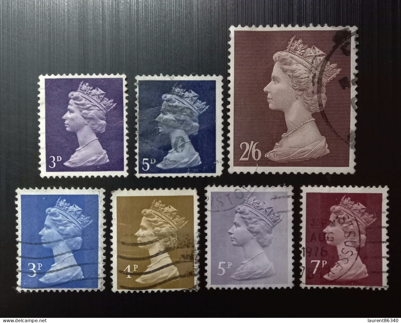 Grande Bretagne 1969, 1971 & 1975 Queen Elizabeth II   Modèle: Machin Perforation: 12¼ - Used Stamps