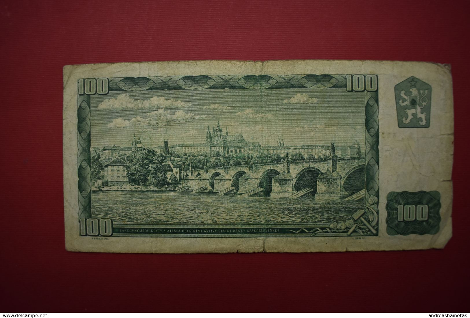 Banknotes  Czechoslovakia 100 Korun 1961 	P# 91 - Tchécoslovaquie