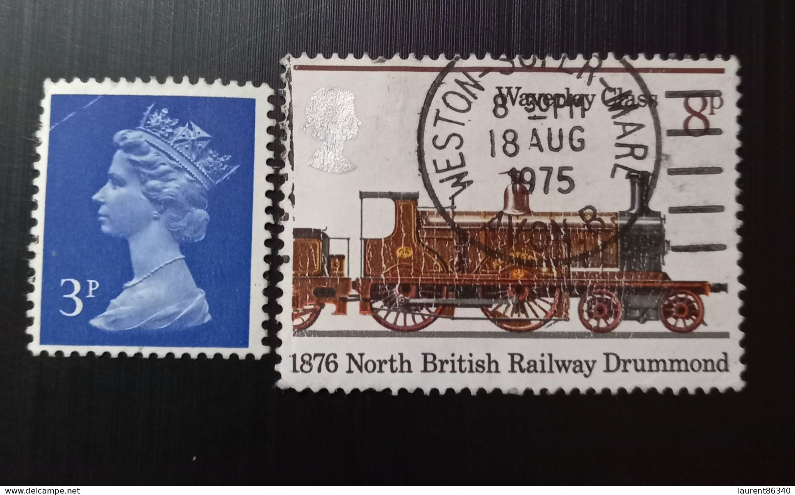 Grande Bretagne 1971 & 1975 Queen Elizabeth II & 1975 Locomotives   Perforation: 14¾ X 14¼ - Gebruikt