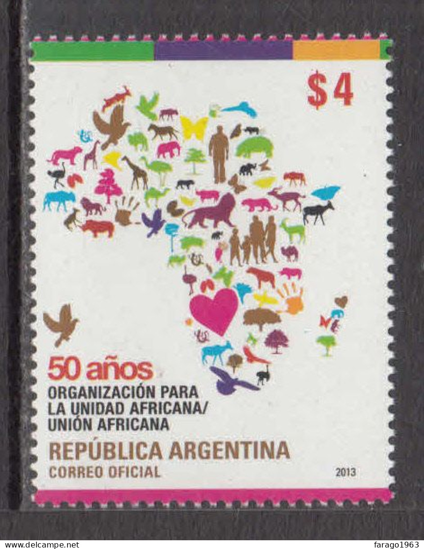 2013 Argentina African Union Fauna Complete Set Of 1 MNH - Nuevos