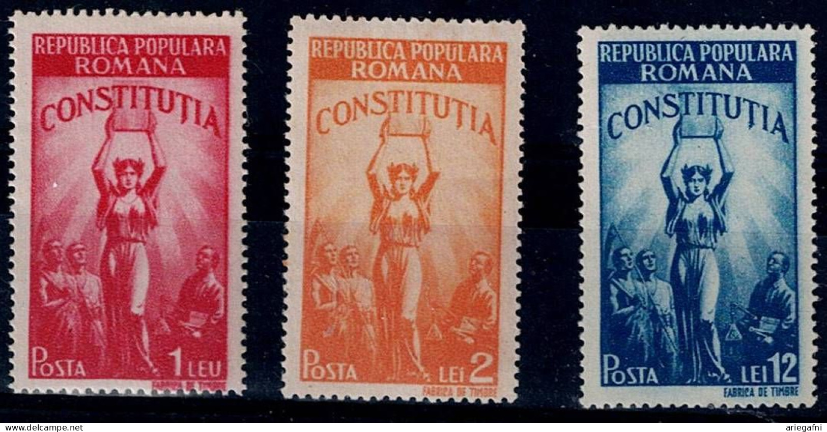 ROMANIA 1948 NEW CONSTITUTION MI No 1118-20 MNH VF!! - Nuevos