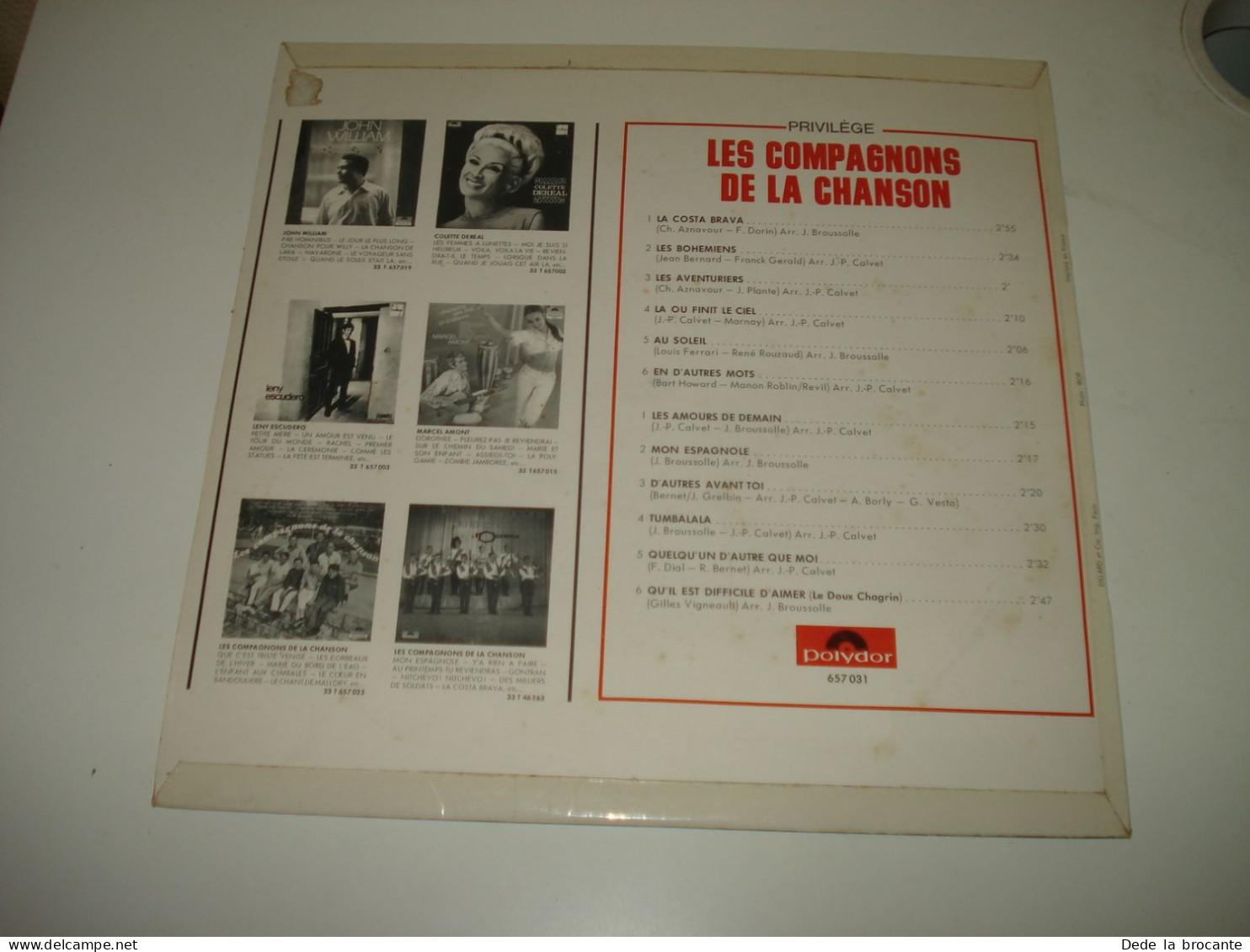 B14 /  Les Compagnons De La Chanson – Polydor – 657 031 - FR 19??  M/NM - Compilaties