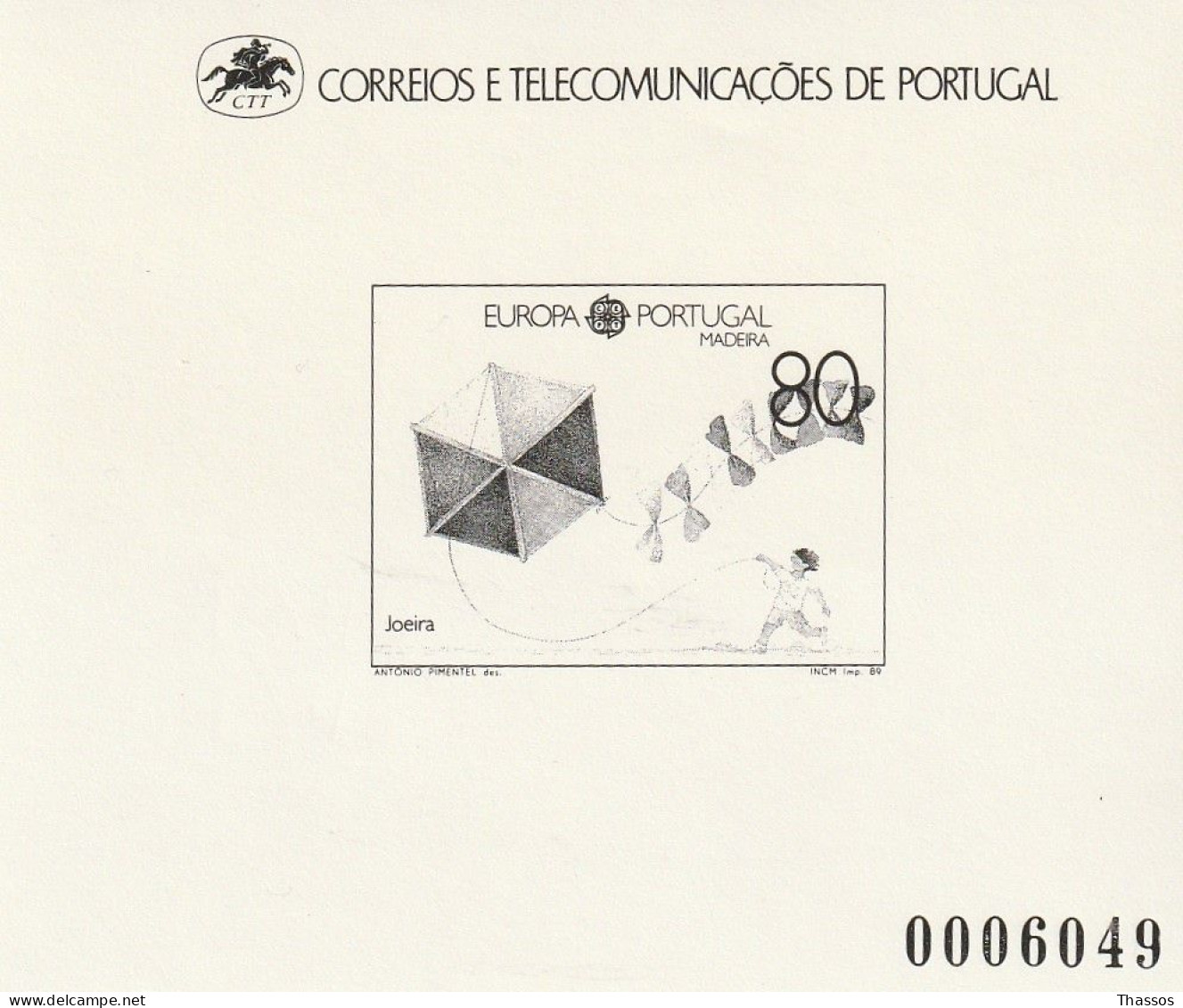 Portugal - Madère - 1988 - 1989 - Deux épreuves En Noir Numérotées - Autres & Non Classés