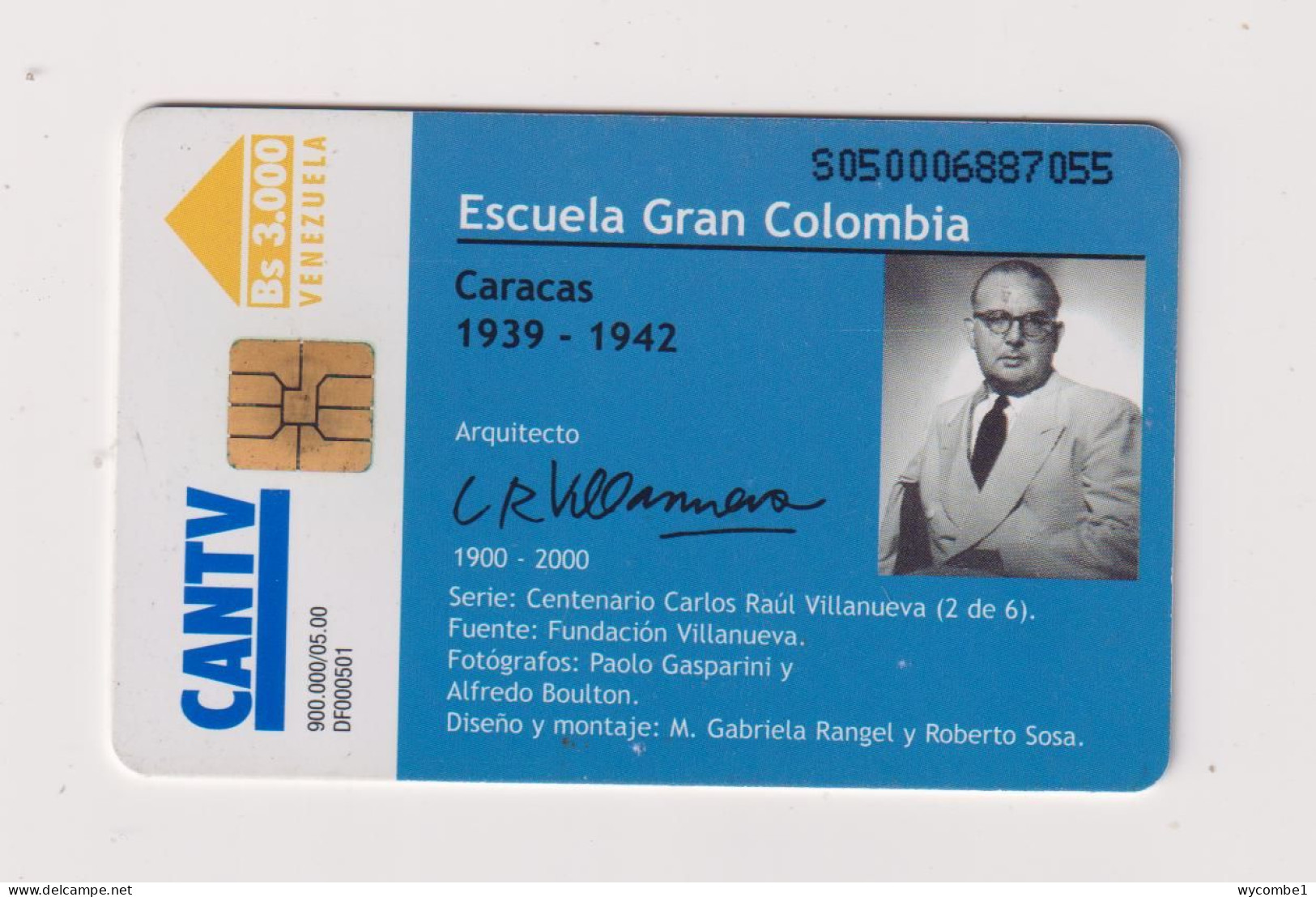 VENEZUELA  -  Escuela Gran Colombia Chip Phonecard - Venezuela