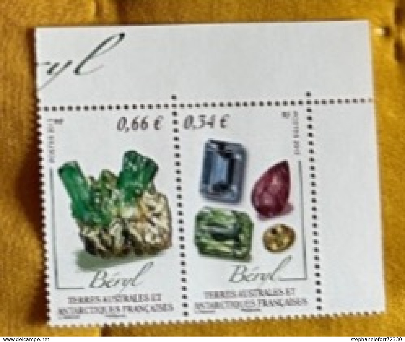 Taaf Terres Australes 2015  Neuf **  - Mineraux Beryl  (0,66 E Et 0,34 E)  - 2 Timbres - Ongebruikt