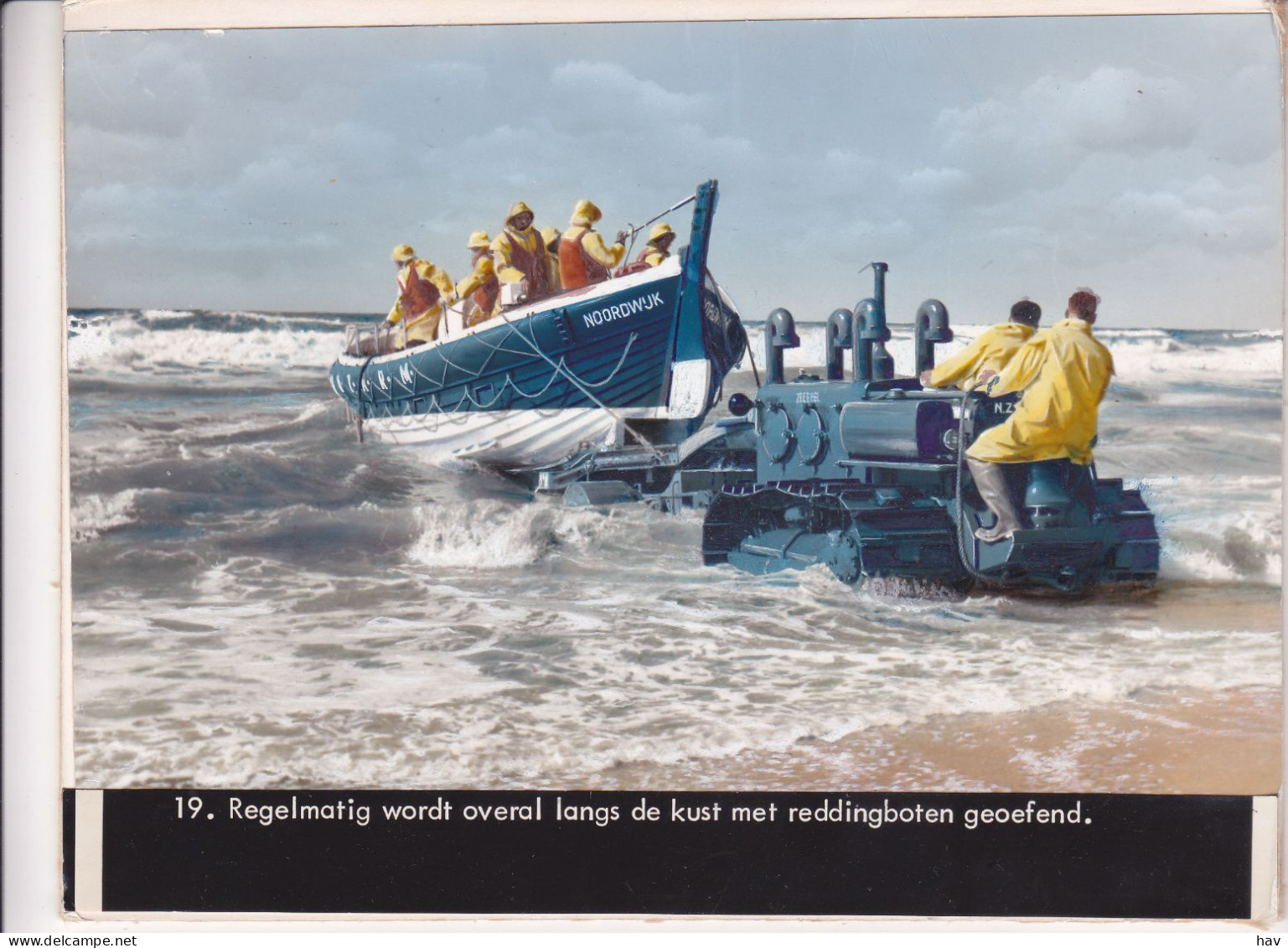 Noordwijk Reddingsboot Kleurenfoto Op Karton 3190 - Noordwijk (aan Zee)