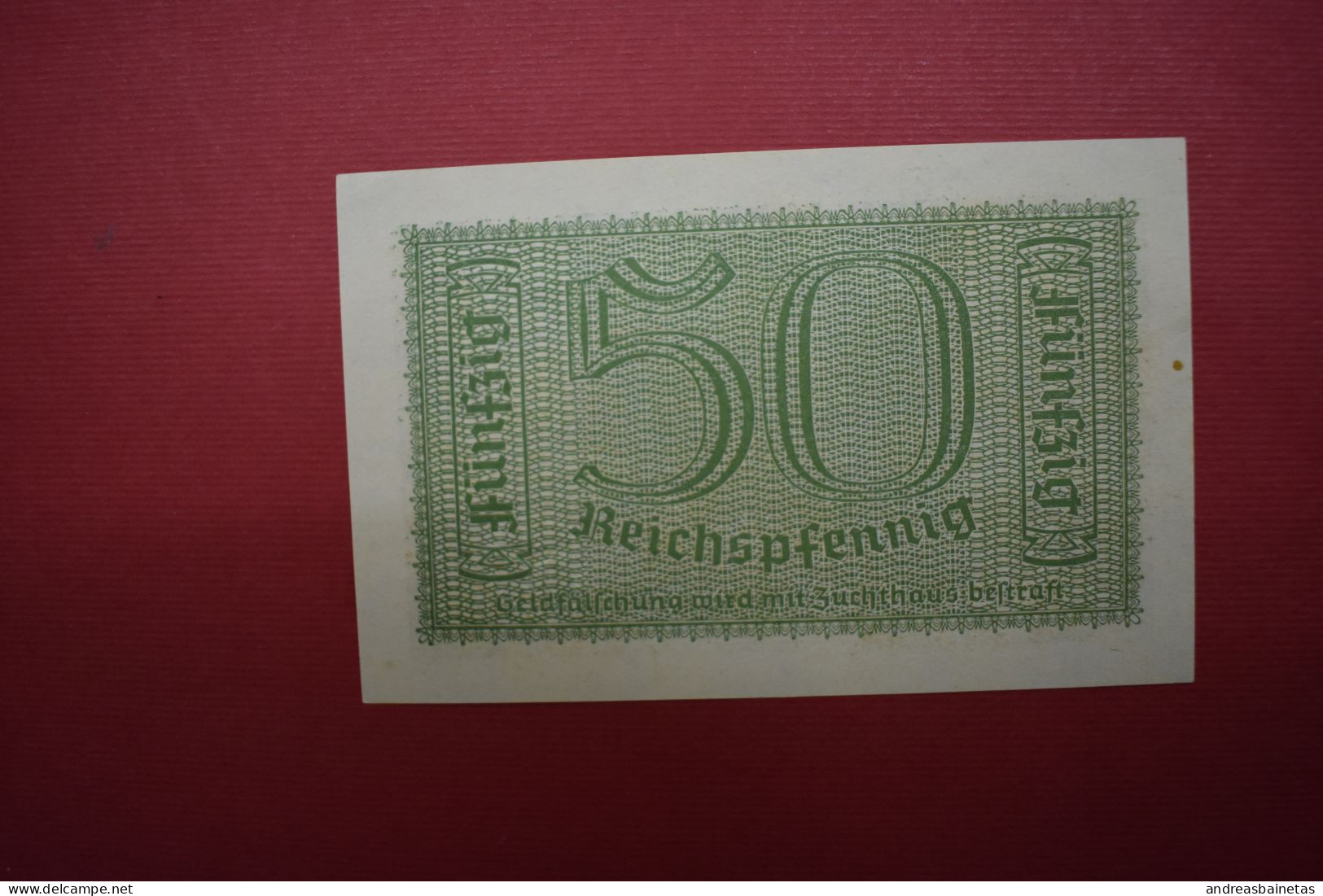 Banknotes   Germany (1871-1948) 50 Reichspfennig Reichskreditkassenschein 	P# R135 - Segunda Guerra Mundial