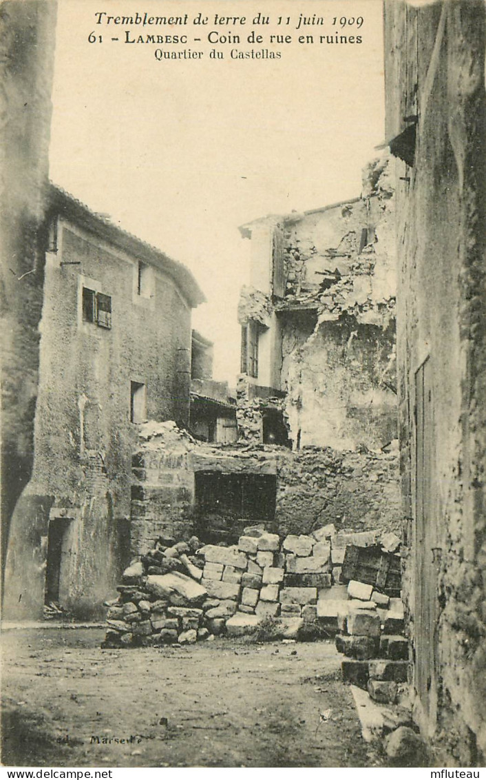 13* LAMBESC  Ruines Tremblement Terre 1909     RL21,1326 - Lambesc