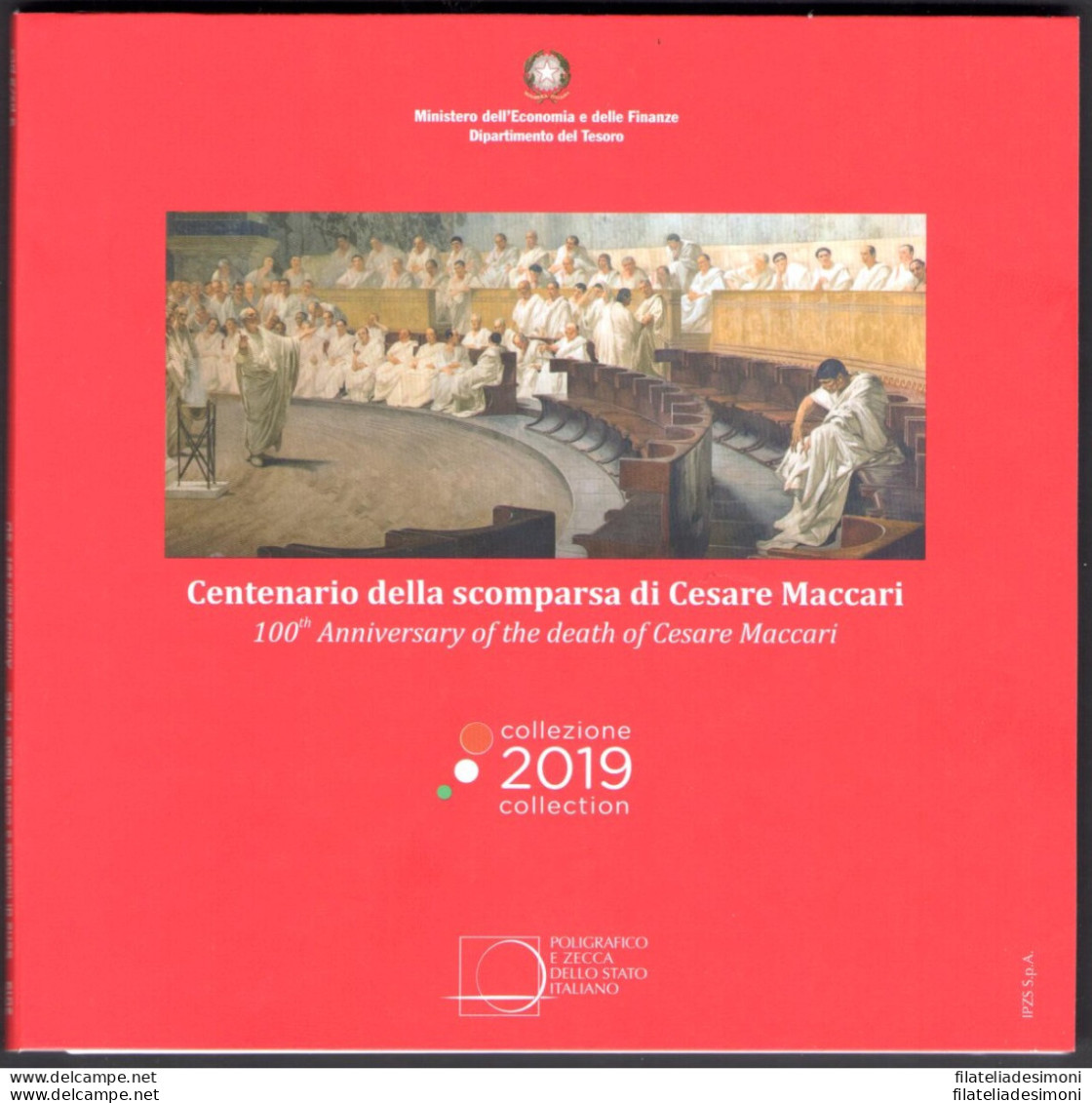 2019 Italia , Repubblica Italiana , Serie Di Monete A Corso Legale , Cesare Macc - Jahressets & Polierte Platten