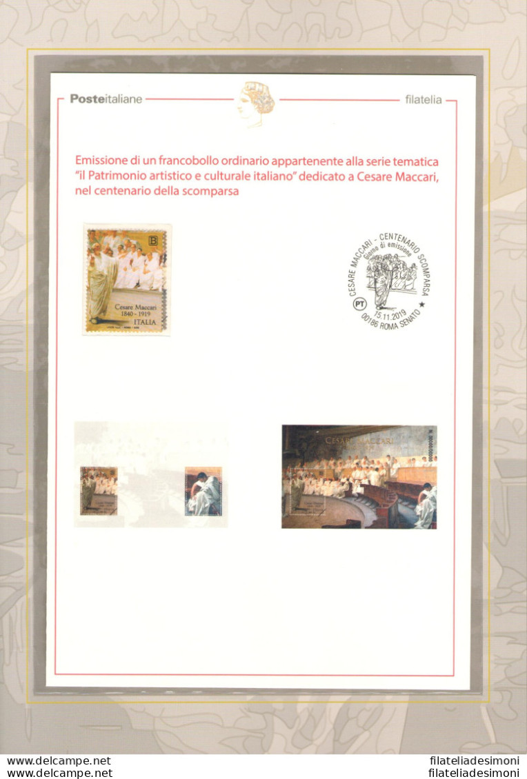 2019 ITALIA , Folder Cesare Maccari  - 1.200 Tiratura MNH**