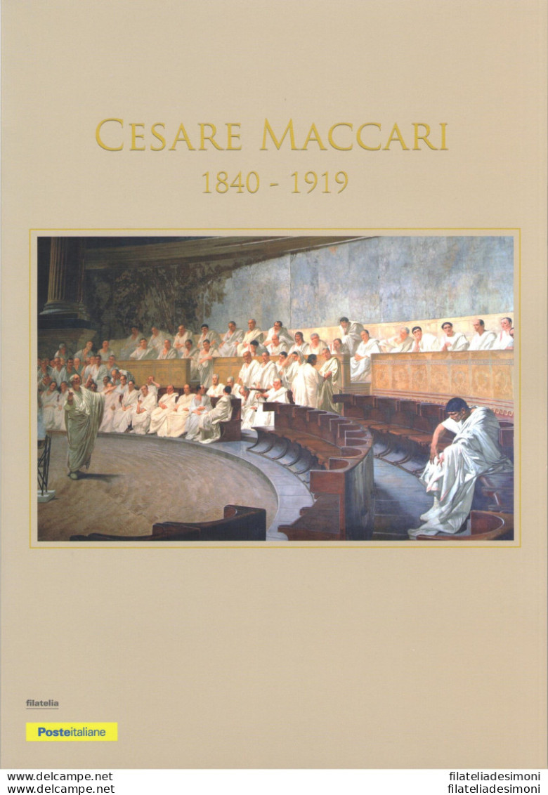 2019 ITALIA , Cofanetto - Folder Cesare Maccari + Serie Monete da 9 valori con A