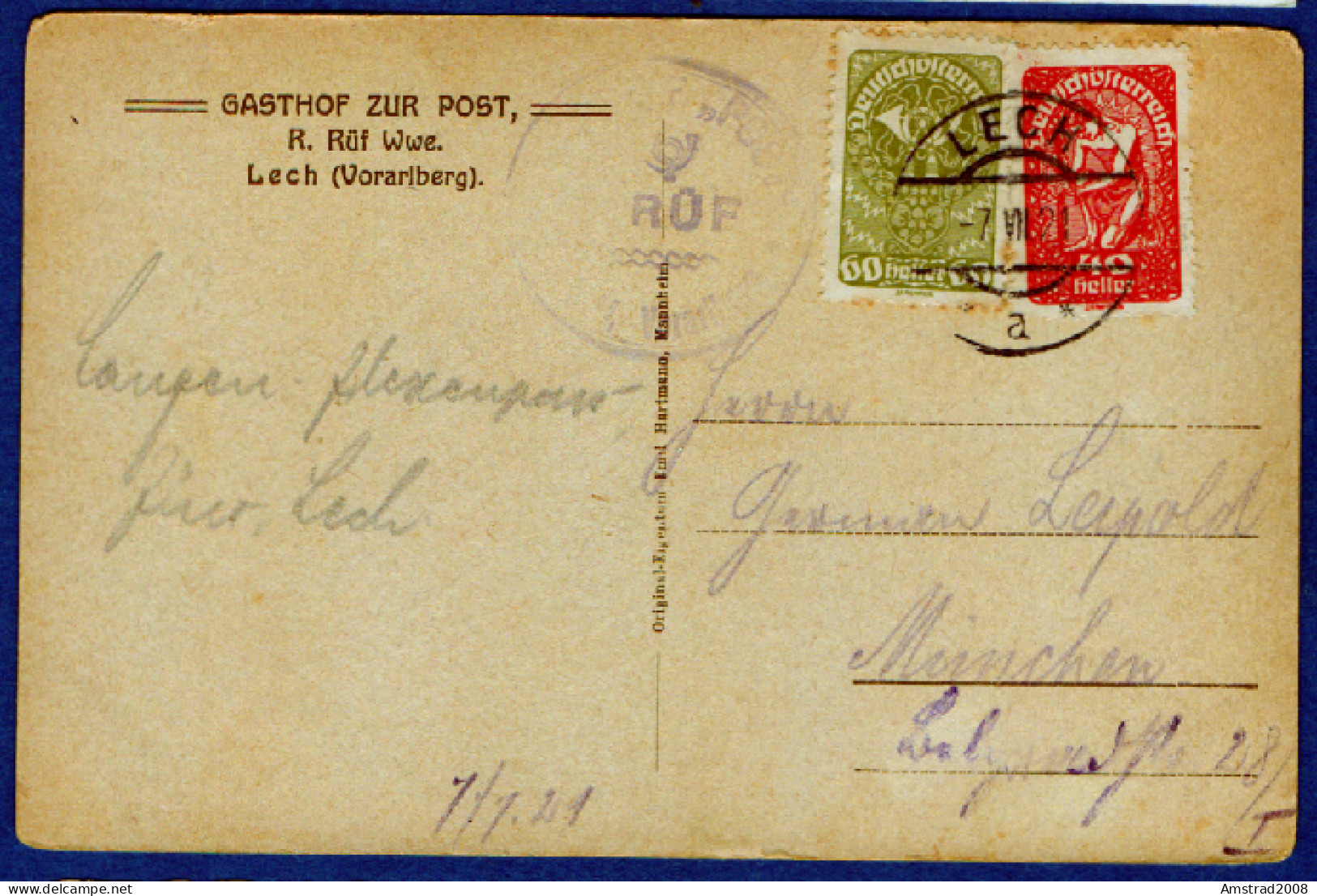 1921 - LECH - VORARLBERG MIT KAARSPITZE  - AUTRICHE - OSTERREICH - Lech