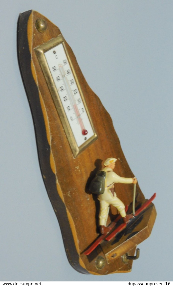 -ANCIEN THERMOMETRE SOUVENIR LORTET HAUTES PYRENEES CHASSEUR ALPIN Déco XXe     E