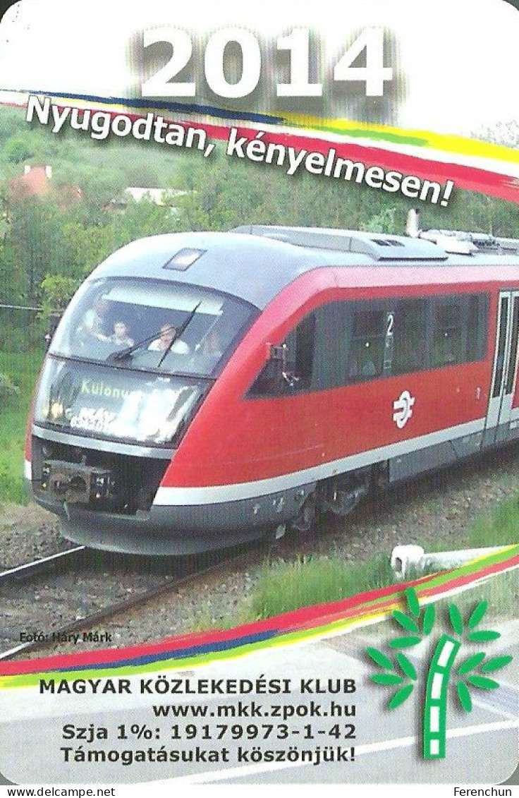 RAIL * RAILWAY * RAILROAD * TRAIN * SIEMENS DESIRO * MAV * HUNGARIAN TRANSPORT CLUB * CALENDAR * MKK 2014 * Hungary - Tamaño Pequeño : 2001-...