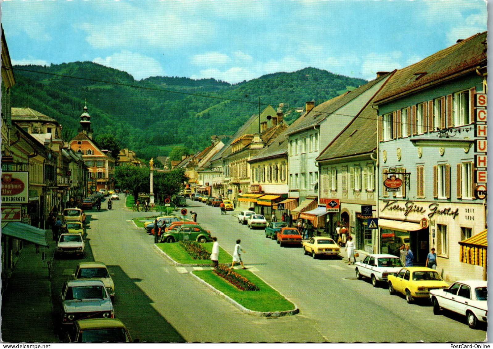 48856 - Steiermark - Deutschlandsberg , Hauptplatz , Auto - Gelaufen 1979 - Deutschlandsberg