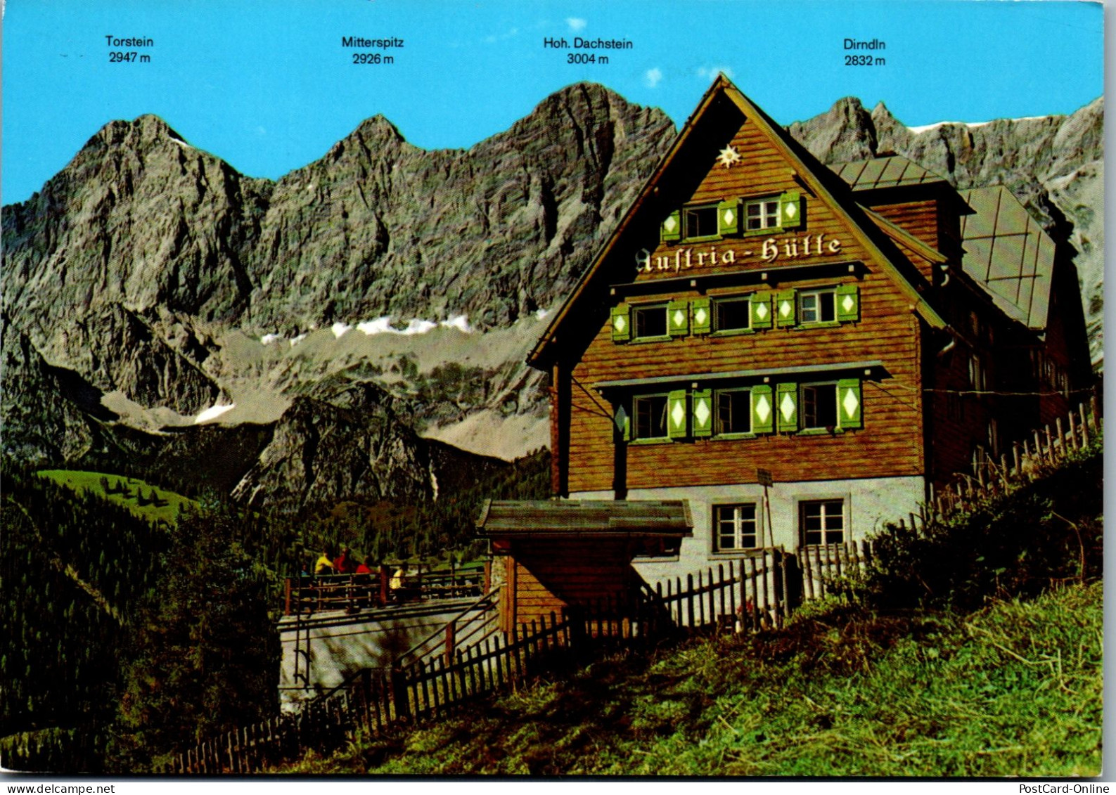 48855 - Steiermark - Ramsau , Austria Hütte , Torstein , Mitterspitz , Dirndl , Dachstein - Gelaufen 1993 - Ramsau Am Dachstein