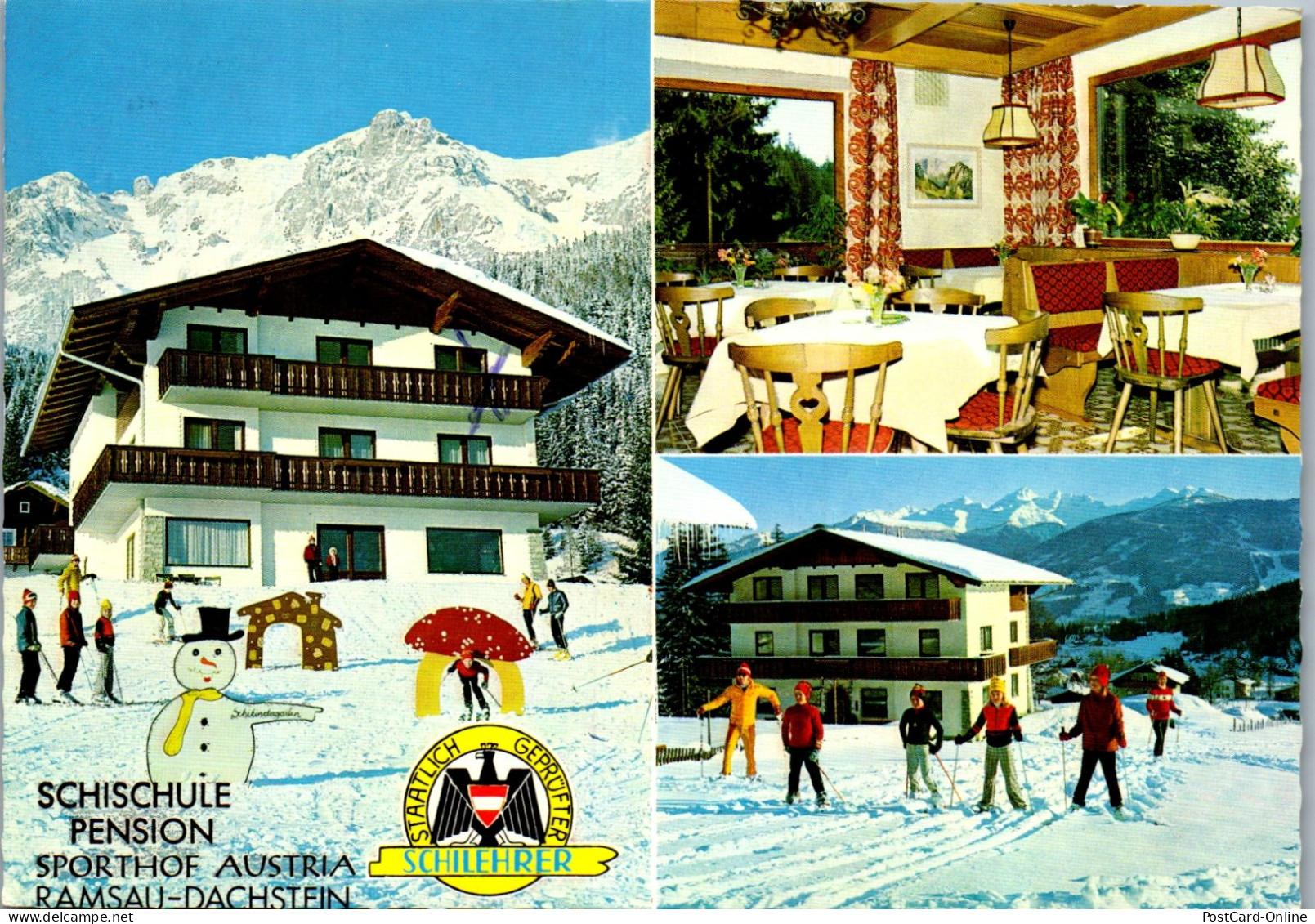 48849 - Steiermark - Ramsau , Schischule Pension Sporthof , S. U. R. Royer - Gelaufen  - Ramsau Am Dachstein