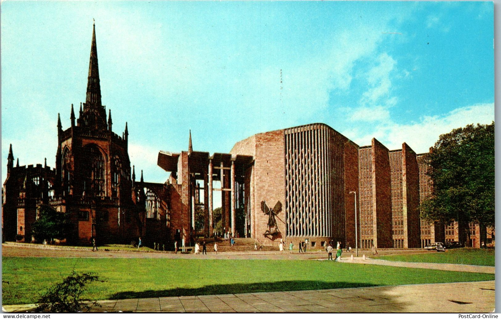 48792 - Großbritannien - Coventry , Cathedral , Old And New Building Seen From The East - Gelaufen 1979 - Coventry
