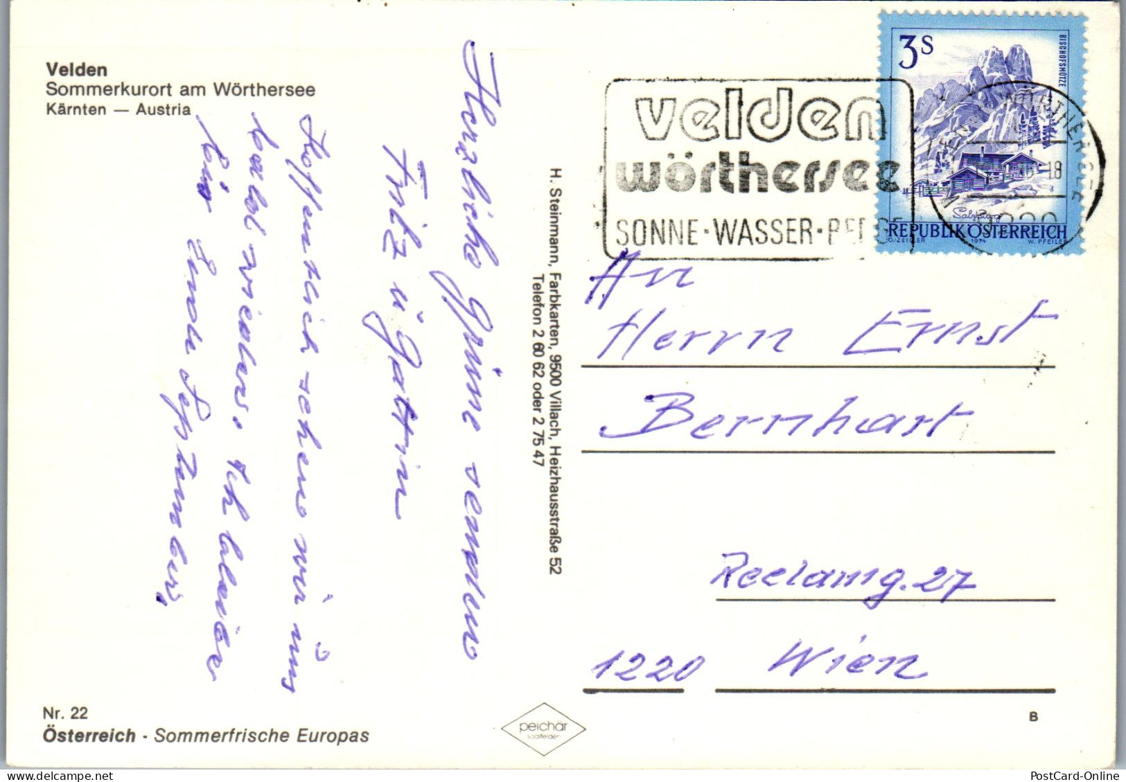 48759 - Kärnten - Velden , Am Wörthersee , Mehrbildkarte - Gelaufen  - Velden