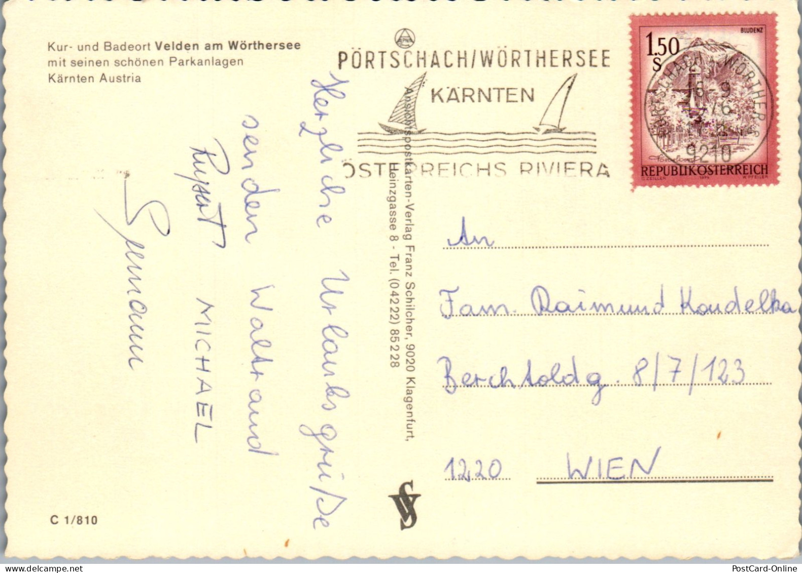 48753 - Kärnten - Velden , Am Wörthersee , Mehrbildkarte - Gelaufen 1976 - Velden